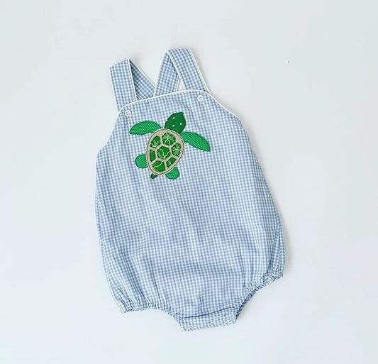 Blue Gingham Bubble- IN STOCK