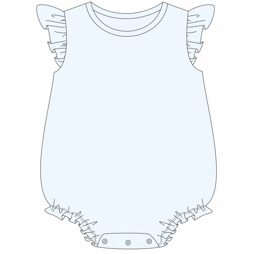 Knit Solid Flutter Sleeve Bubble- IN STOCK