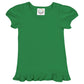 Girl's Short Sleeve Ruffle Tee - Greens and Blues