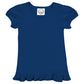 Girl's Short Sleeve Ruffle Tee - Greens and Blues