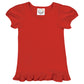 Girl's Short Sleeve Ruffle Tee - Basic Colors