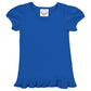Girl's Short Sleeve Ruffle Tee - Greens and Blues