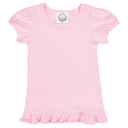 Girls ruffled hem shirt- IN STOCK