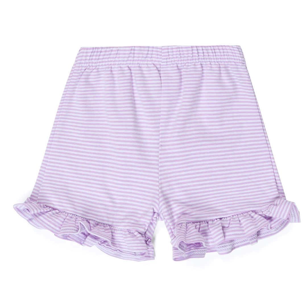 Ruffled striped shorts