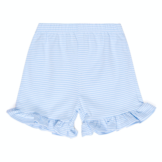 Ruffled striped shorts