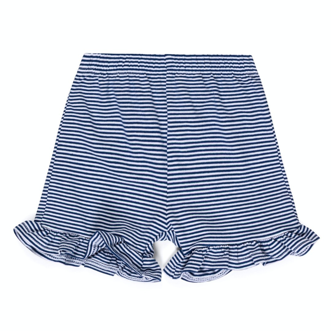 Ruffled striped shorts