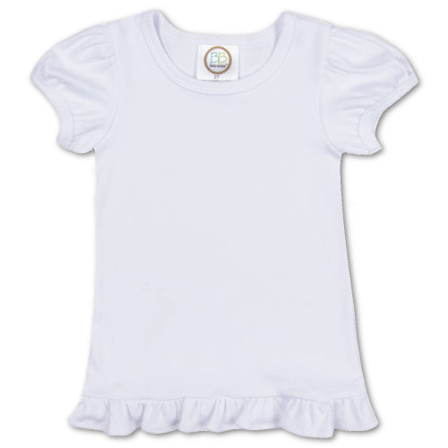 Girls ruffled hem shirt- IN STOCK